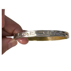 VTG Sterling Silver 925 Hecho en Mexico Sailboats‎ Stacker Bangle Bracelet